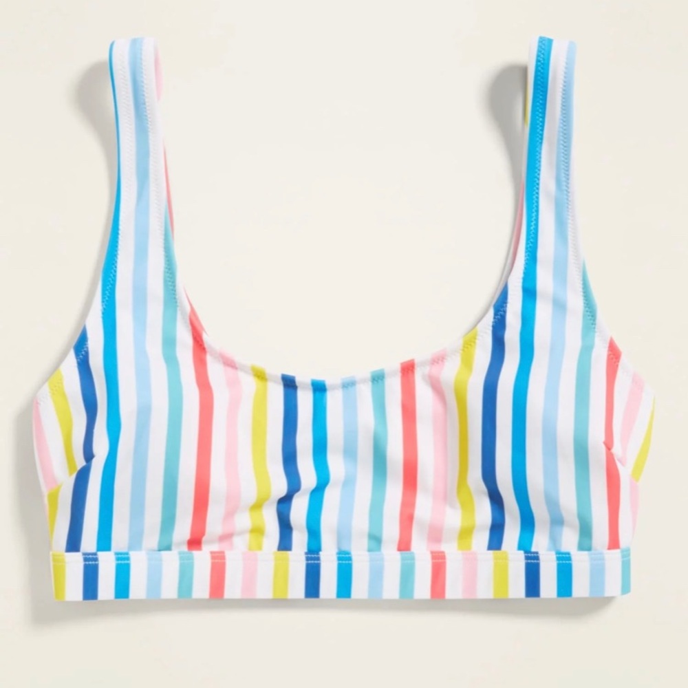 Old Navy Neon Multi-Stripe Swim Set
